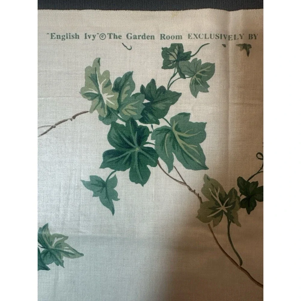 Vintage Waverly English Ivy Garden Room Fabric Schumacher 36x52 Green USA